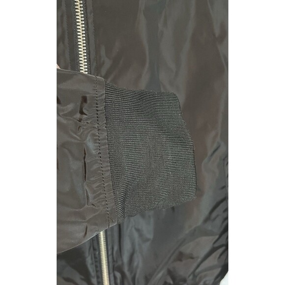 Satin Coca-Cola Embroidered Classic Bomber Jacket Mens M Black YKK Zipper Retro - Picture 3 of 8